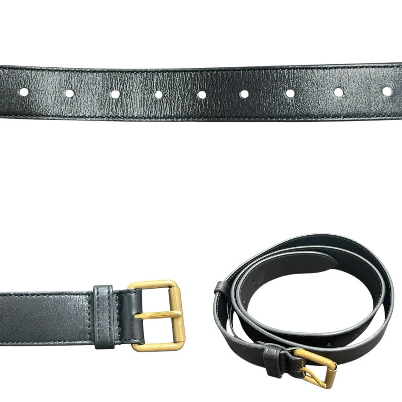 グッチ GUCCI GGマーモント　ウエストバッグ 476434 ブラック レザー レディース ウエストバッグ