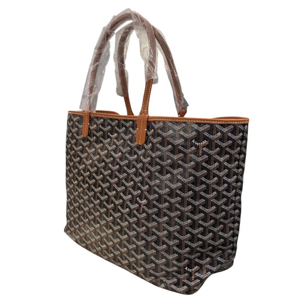 ゴヤール GOYARD サンルイPM ブラック×ブラウン ゴヤールディンキャンバス ユニセックス ハンドバッグ