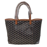 ゴヤール GOYARD サンルイPM ブラック×ブラウン ゴヤールディンキャンバス ユニセックス ハンドバッグ