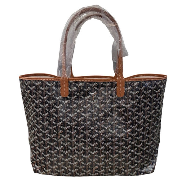 ゴヤール GOYARD サンルイPM ブラック×ブラウン ゴヤールディンキャンバス ユニセックス ハンドバッグ
