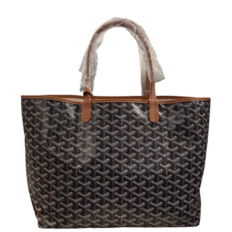 ゴヤール GOYARD サンルイPM ブラック×ブラウン ゴヤールディンキャンバス ユニセックス ハンドバッグ