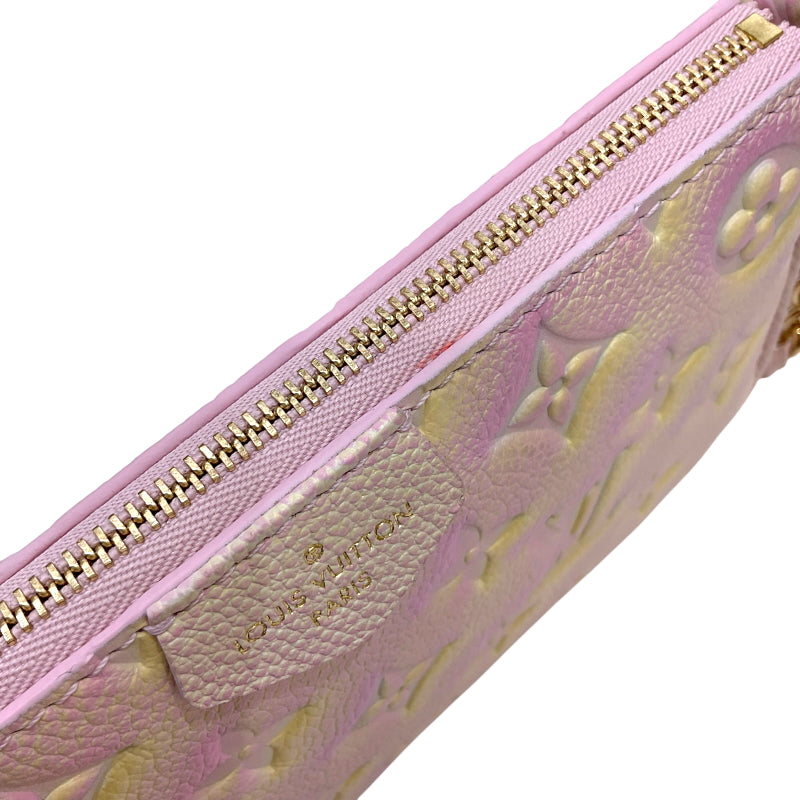 ルイ・ヴィトン LOUIS VUITTON ミュルティ・ポシェット・アクセソワール M46093 サマースターダスト モノグラム・アンプラントレザー レディース ショルダーバッグ