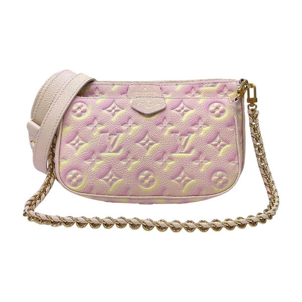ルイ・ヴィトン LOUIS VUITTON ミュルティ・ポシェット・アクセソワール M46093 サマースターダスト モノグラム・アンプラントレザー レディース ショルダーバッグ