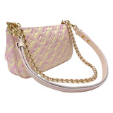 ルイ・ヴィトン LOUIS VUITTON ミュルティ・ポシェット・アクセソワール M46093 サマースターダスト モノグラム・アンプラントレザー レディース ショルダーバッグ