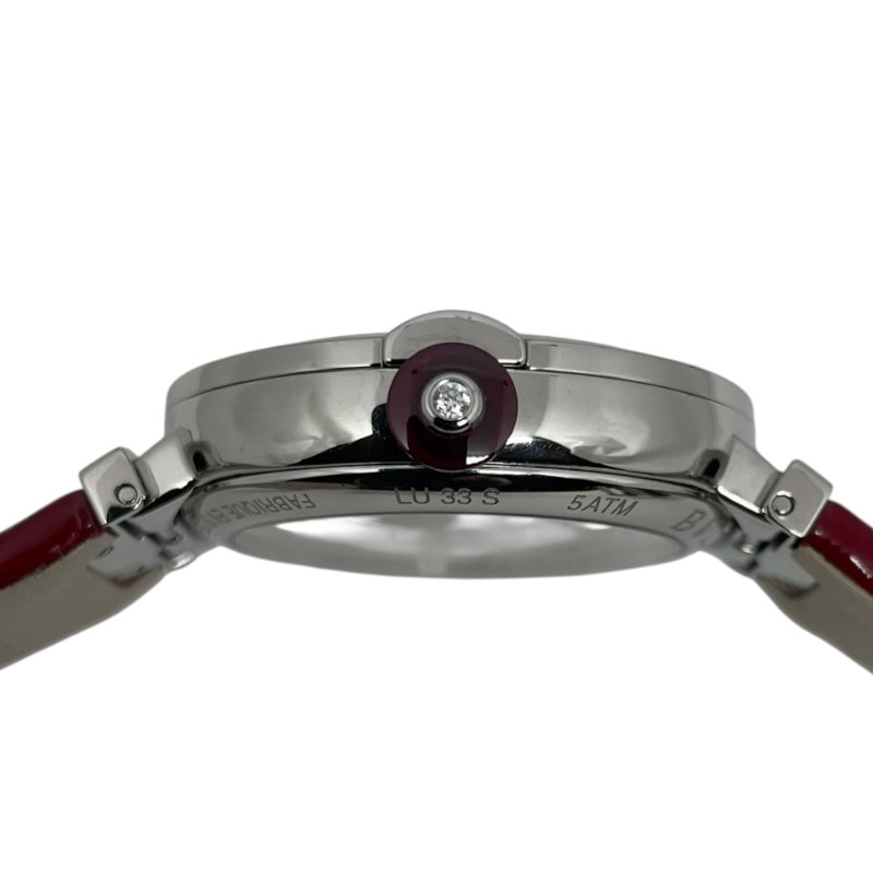 ブルガリ BVLGARI ルチェア スケルトン LU33S SS/革ベルト 自動巻き レディース 腕時計