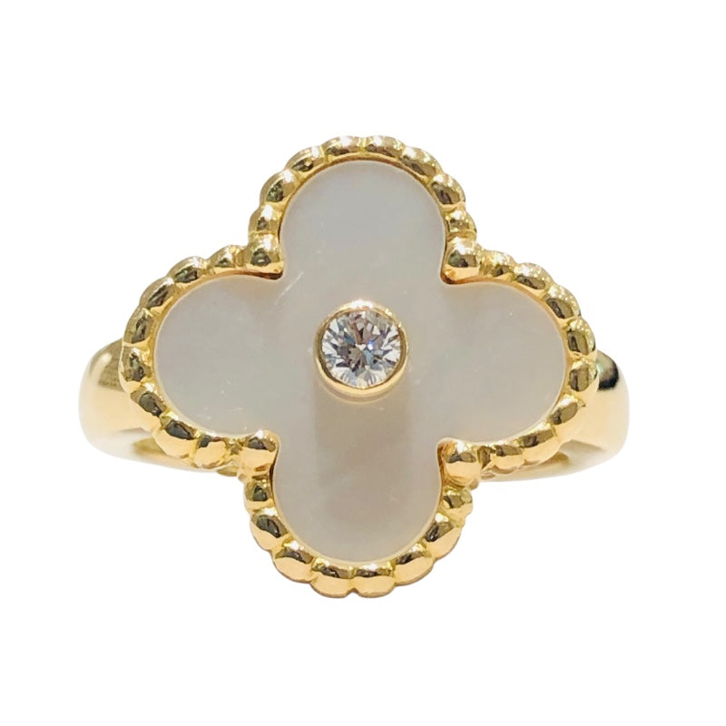 ヴァンクリーフ＆アーペル Van Cleef & Arpels ヴィンテージアルハンブラ リング MOP ＃47 イエローゴールド K18イエローゴールド ジュエリー