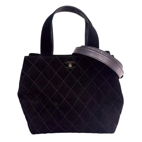 シャネル CHANEL マトラッセ2WAYトートバッグ ブラック