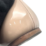ヴァレンティノ VALENTINO ロックスタッズ フラットパンプス 40 ベージュ パテントレザー レディース パンプス