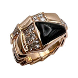 ブルガリ BVLGARI セルペンティリング 750PG/オニキス/ダイヤモンド ジュエリー