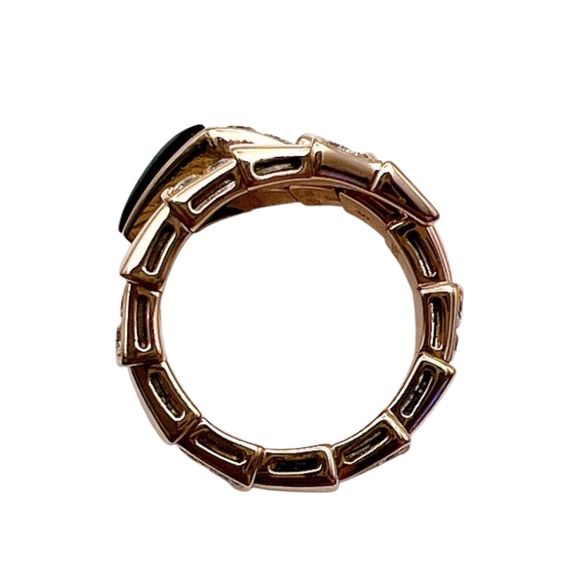 ブルガリ BVLGARI セルペンティリング 750PG/オニキス/ダイヤモンド ジュエリー
