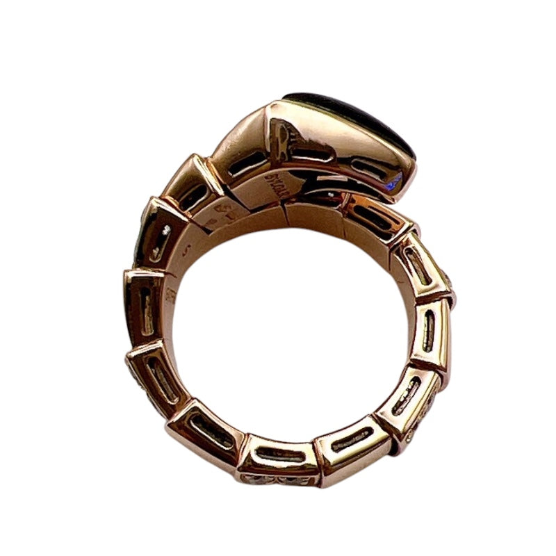 ブルガリ BVLGARI セルペンティリング 750PG/オニキス/ダイヤモンド ジュエリー