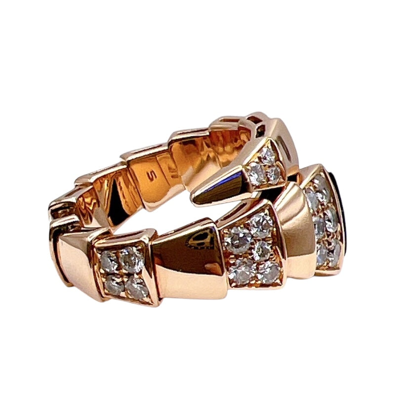 ブルガリ BVLGARI セルペンティリング 750PG/オニキス/ダイヤモンド ジュエリー