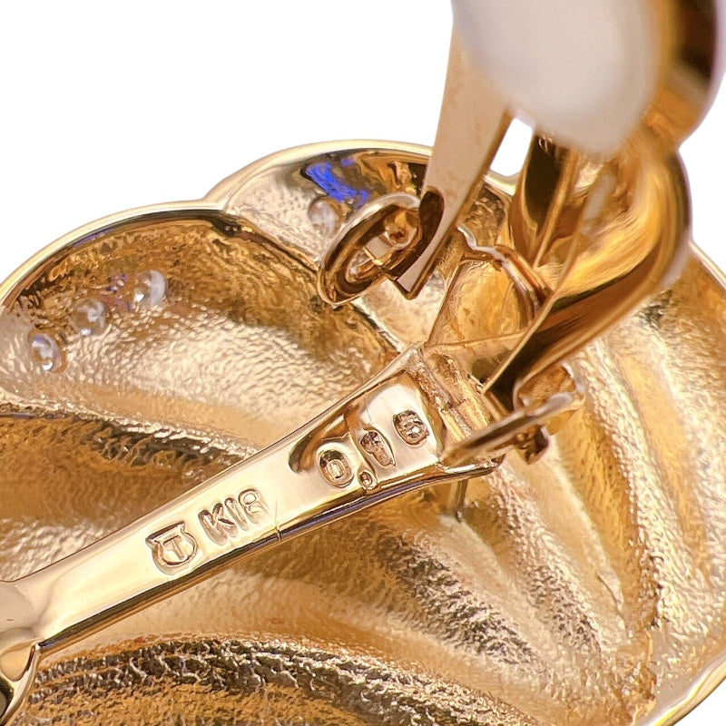 タサキ TASAKI イヤリング K18YG/ダイヤモンド ジュエリー