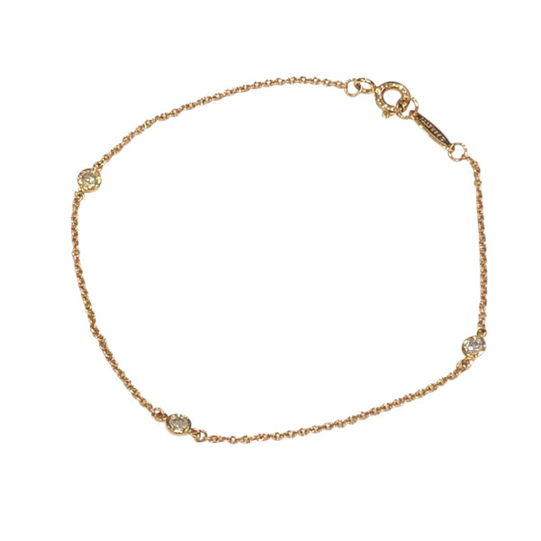 ティファニー TIFFANY＆CO バイザヤード３Pブレスレット イエローゴールド K18イエローゴールド 750YG/ダイヤモンド ジュエリー