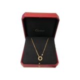 カルティエ Cartier ラブサークルネックレス２Pダイヤ ピンクゴールド Au750 ダイヤモンド ジュエリー