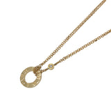 カルティエ Cartier ラブサークルネックレス２Pダイヤ ピンクゴールド Au750 ダイヤモンド ジュエリー