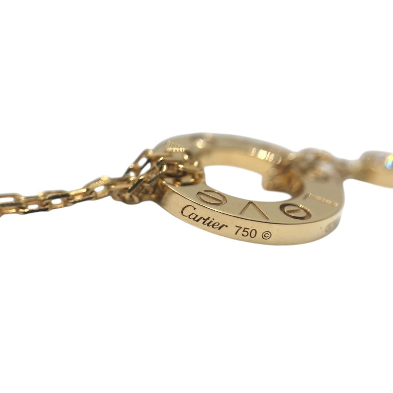 カルティエ Cartier ラブサークルネックレス2Pダイヤ Au750 カルティエ Cartier ラブサークルネックレス2Pダイヤ Au750