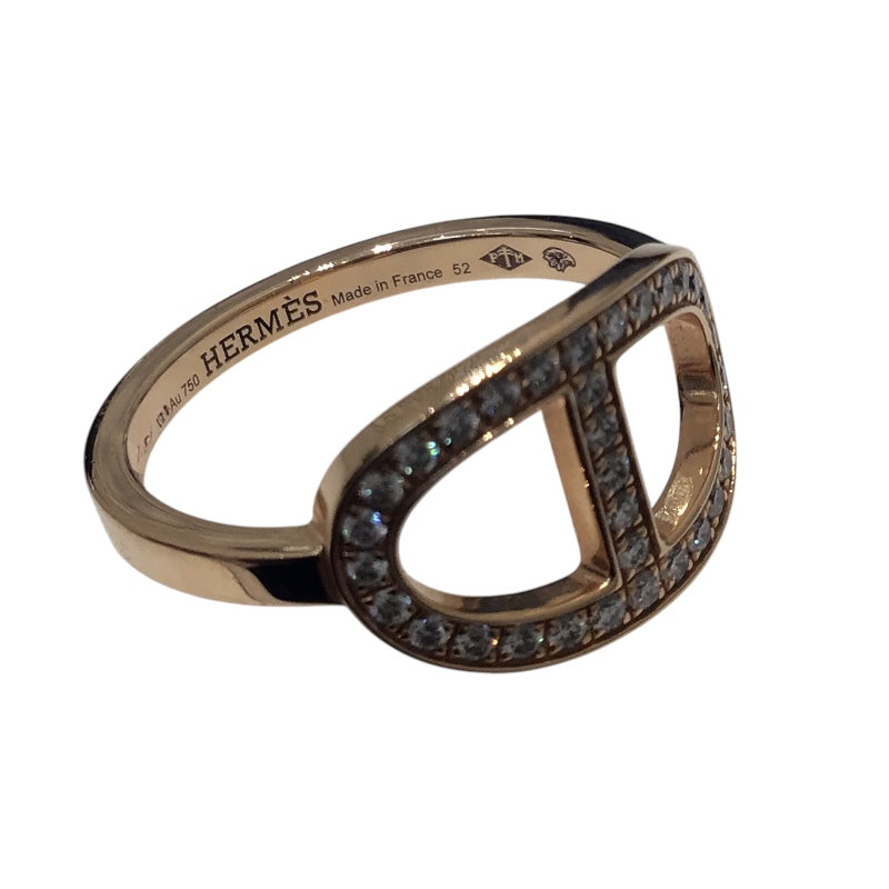 エルメス HERMES シェーヌダンクル コントゥール ダイヤリング K18ピンクゴールド K18ピンクゴールド　ダイヤモンド ジュエリー