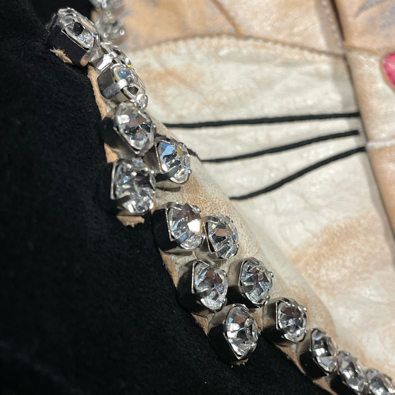 グッチ GUCCI x Bugs Bunny ストーン装飾ヌバックレザーベスト 511929 ブラック レザー メンズ ベスト