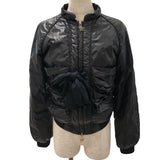 モンクレールガムルージュ MONCLER GAMME ROUGE リボン装飾ダウンジャケット ナイロン レディース ダウンジャケット