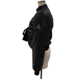 モンクレールガムルージュ MONCLER GAMME ROUGE リボン装飾ダウンジャケット ナイロン レディース ダウンジャケット