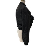 モンクレールガムルージュ MONCLER GAMME ROUGE リボン装飾ダウンジャケット ナイロン レディース ダウンジャケット