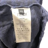 フェンディ FENDI FF総柄テリーコットンTシャツ FY0936 ネイビー コットン メンズ 半袖Ｔシャツ