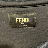 フェンディ FENDI FF総柄テリーコットンTシャツ FY0936 ネイビー コットン メンズ 半袖Ｔシャツ