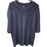 フェンディ FENDI FF総柄テリーコットンTシャツ FY0936 ネイビー コットン メンズ 半袖Ｔシャツ