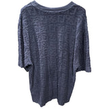 フェンディ FENDI FF総柄テリーコットンTシャツ FY0936 ネイビー コットン メンズ 半袖Ｔシャツ