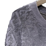 フェンディ FENDI FF総柄テリーコットンTシャツ FY0936 ネイビー コットン メンズ 半袖Ｔシャツ