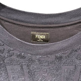 フェンディ FENDI FF総柄テリーコットンTシャツ FY0936 ネイビー コットン メンズ 半袖Ｔシャツ