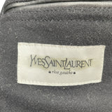 サンローラン SAINT LAURENT YVES  SAINT LAURENT フェイクファーカラーレザーピーコート ブラック レザー メンズ その他アウター