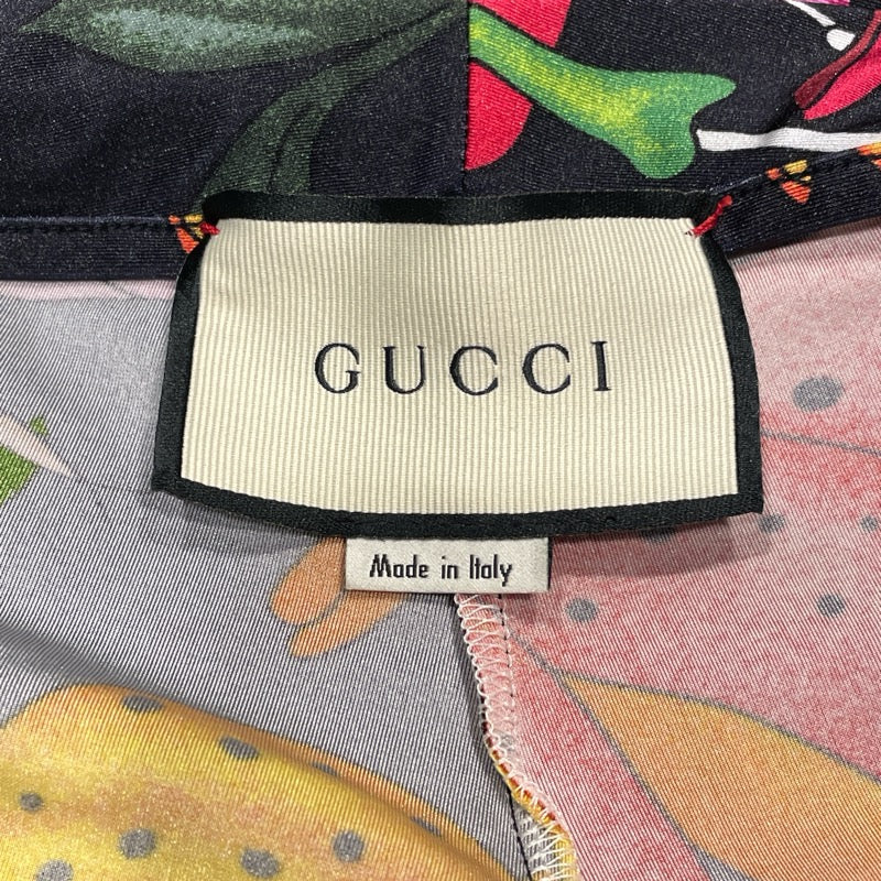 グッチ GUCCI 総柄レギンスパンツ ブラック ナイロン メンズ パンツ