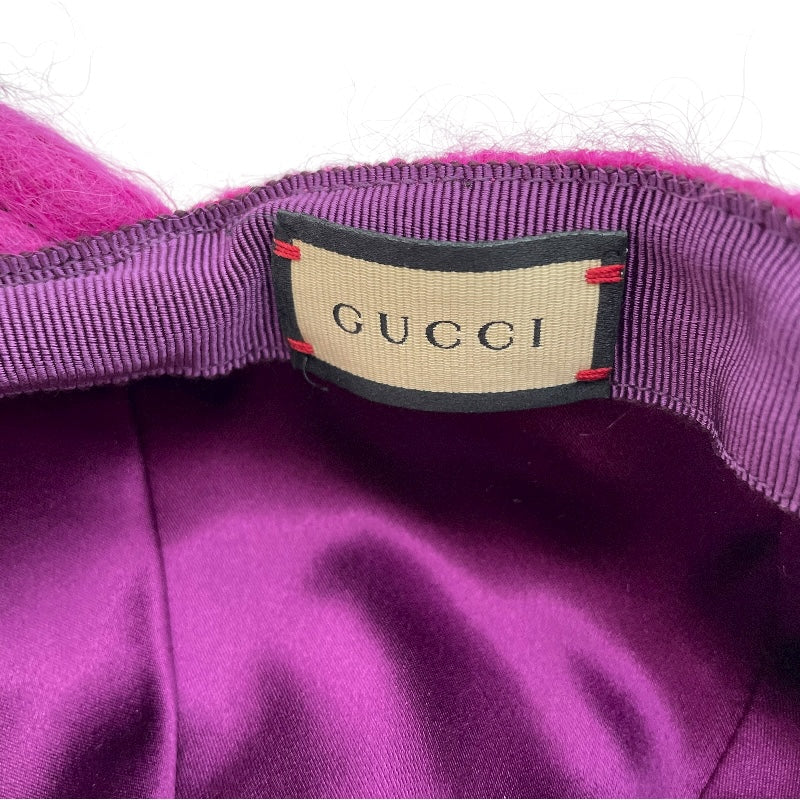 グッチ GUCCI GGマーモントニットキャップ 729349 パープル モヘヤ レディース その他ファッション雑貨
