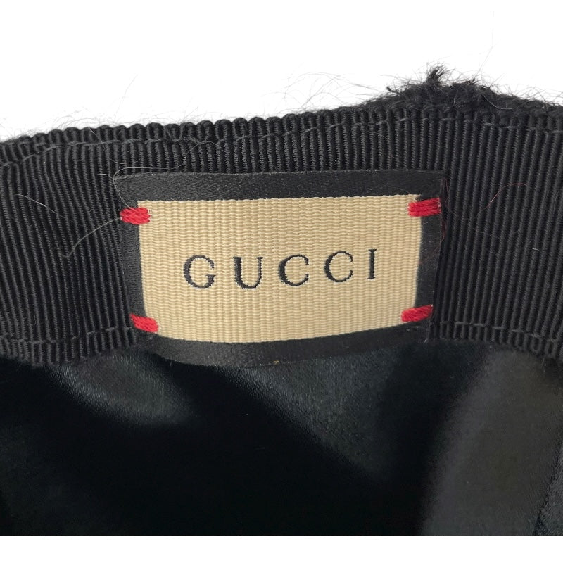 グッチ GUCCI GGマーモントベースボールキャップ 729349 ブラック ナイロン レディース その他ファッション雑貨