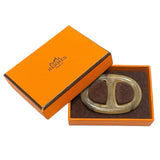 エルメス HERMES シェーヌダンクルスカーフリング ブラウンベージュ バッファローホーン レディース その他小物