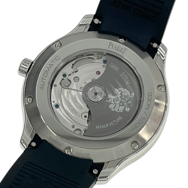 ピアジェ PIAGET ポロ デイト G0A47014 ブラック SS/ラバーベルト メンズ 腕時計
