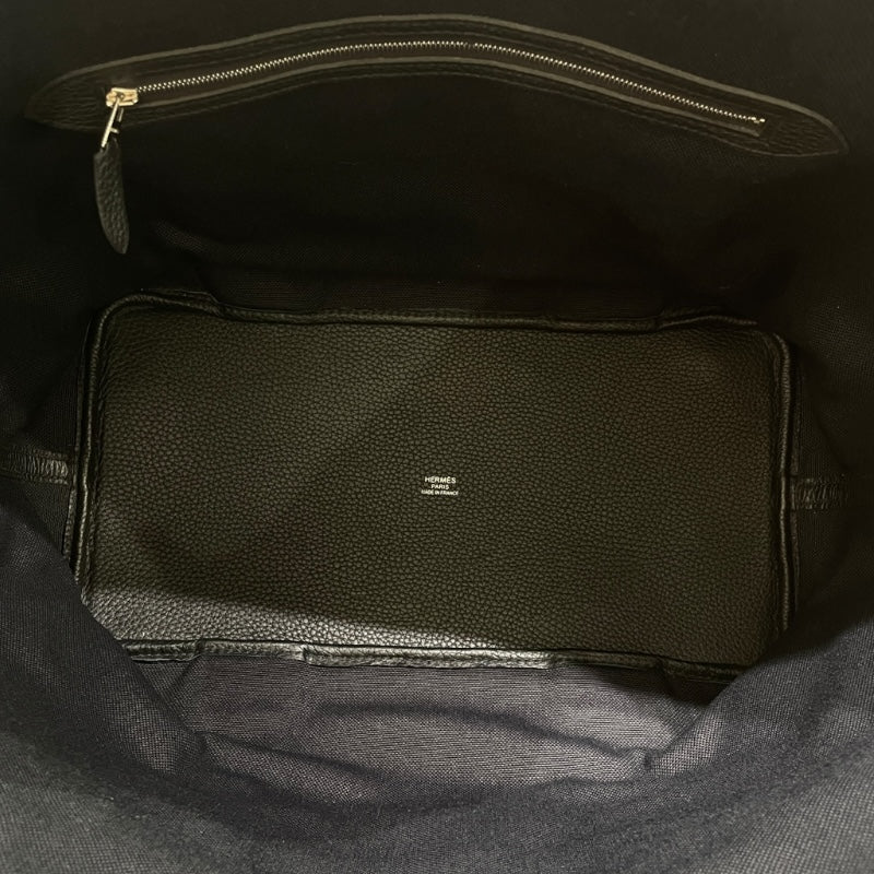 エルメス HERMES ピュールサングル U刻 ブラック　 トワルミリタリー・トリヨン メンズ トートバッグ