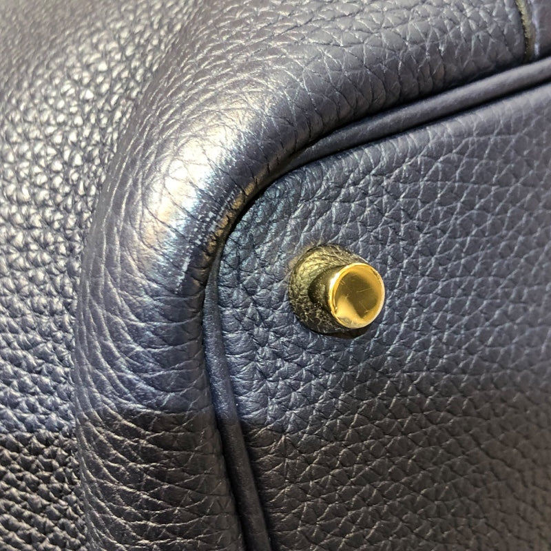 エルメス HERMES ピコタンロックPM 鍵欠品 D刻印(2019年製) ブルーアンクル ゴールド金具 トリヨン レディース ハンドバッグ