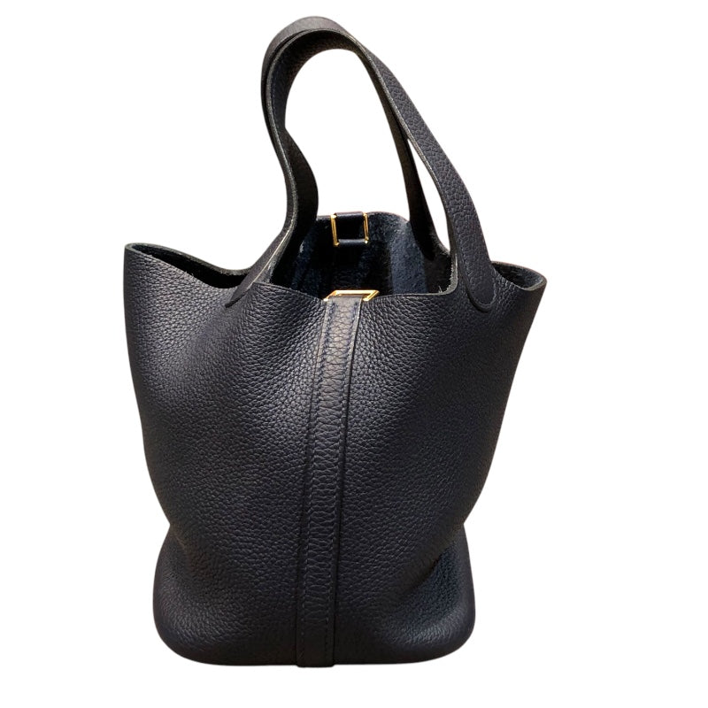 エルメス HERMES ピコタンロックPM 鍵欠品 D刻印(2019年製) ブルーアンクル ゴールド金具 トリヨン レディース ハンドバッグ