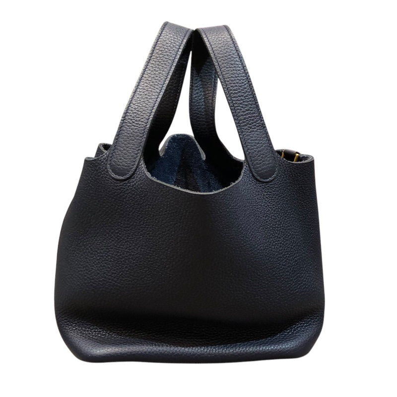 エルメス HERMES ピコタンロックPM 鍵欠品 D刻印(2019年製) ブルーアンクル ゴールド金具 トリヨン レディース ハンドバッグ