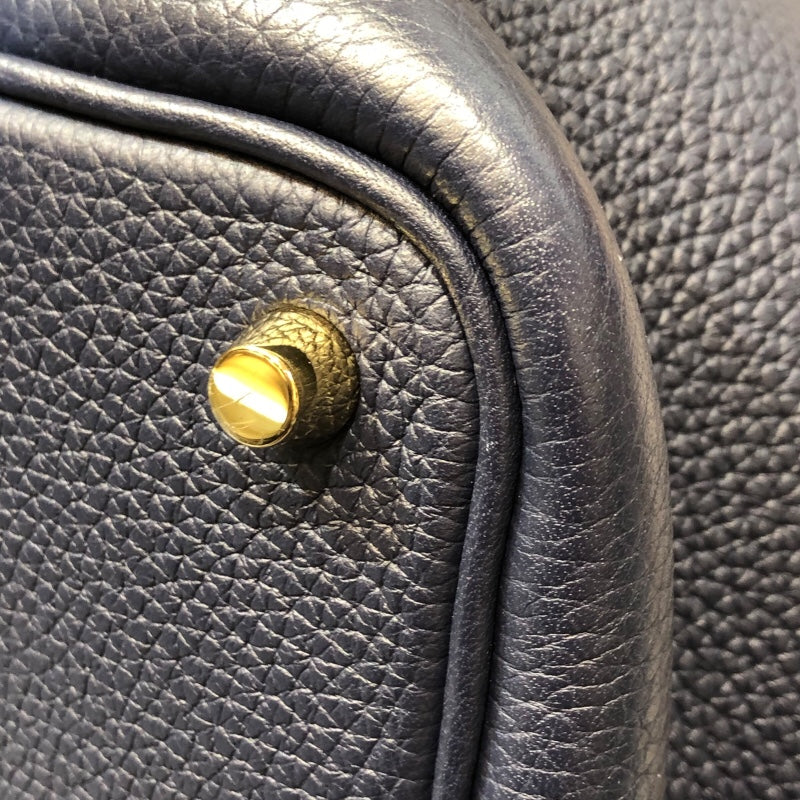 エルメス HERMES ピコタンロックPM 鍵欠品 D刻印(2019年製) ブルーアンクル ゴールド金具 トリヨン レディース ハンドバッグ