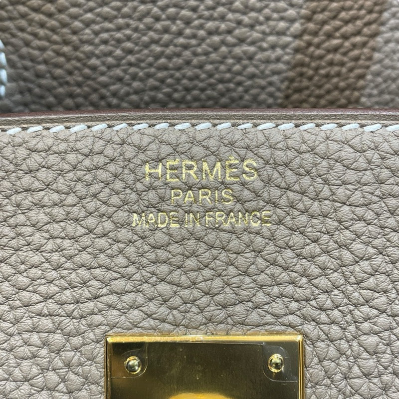 エルメス HERMES バーキン35 X刻 エトゥープ ゴールド金具 トゴ レディース ハンドバッグ