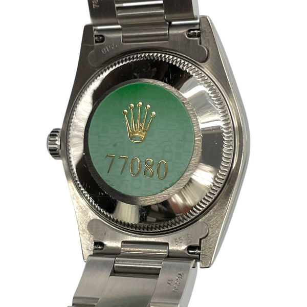ロレックス ROLEX オイスターパーペチュアル 77080 ブルー SS 自動巻き レディース 腕時計