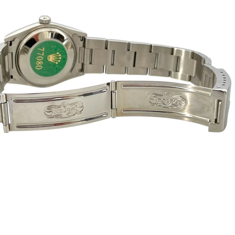 ロレックス ROLEX オイスターパーペチュアル 77080 ブルー SS 自動巻き レディース 腕時計