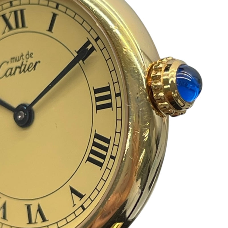 カルティエ Cartier マストヴァンドームヴェルメイユ 590003 アイボリー SV/GF レディース 腕時計