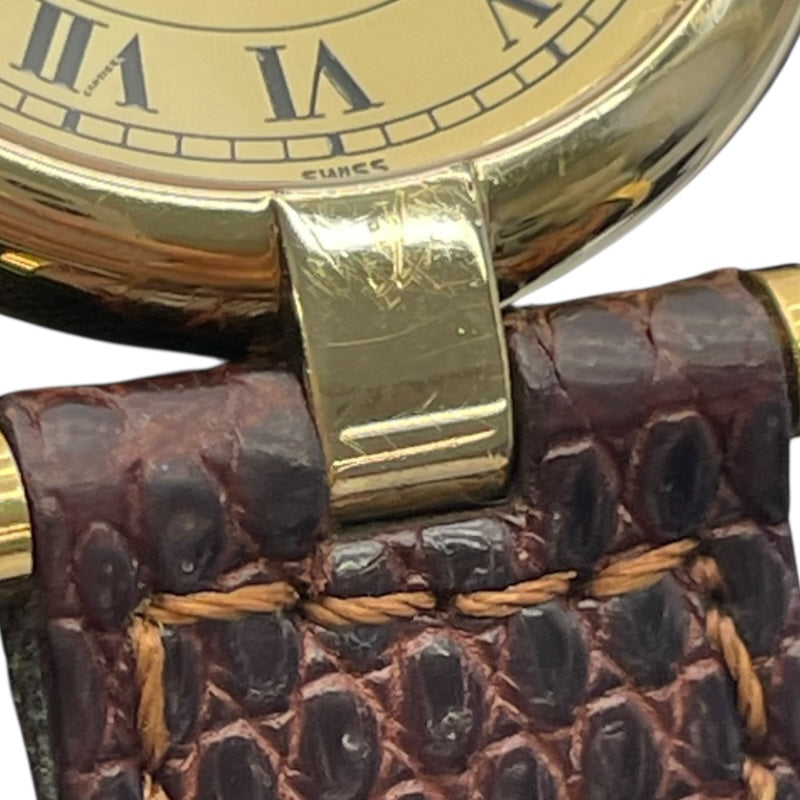 カルティエ Cartier マストヴァンドームヴェルメイユ 590003 アイボリー SV/GF レディース 腕時計