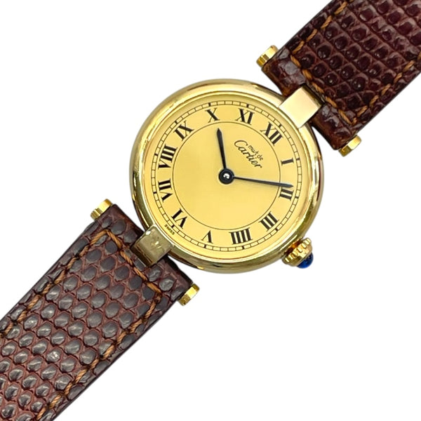 カルティエ Cartier マストヴァンドームヴェルメイユ 590003 アイボリー SV/GF レディース 腕時計