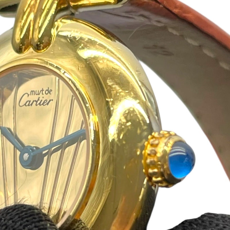 カルティエ Cartier マストコリゼ 590002 ゴールド SV/GF レディース 腕時計